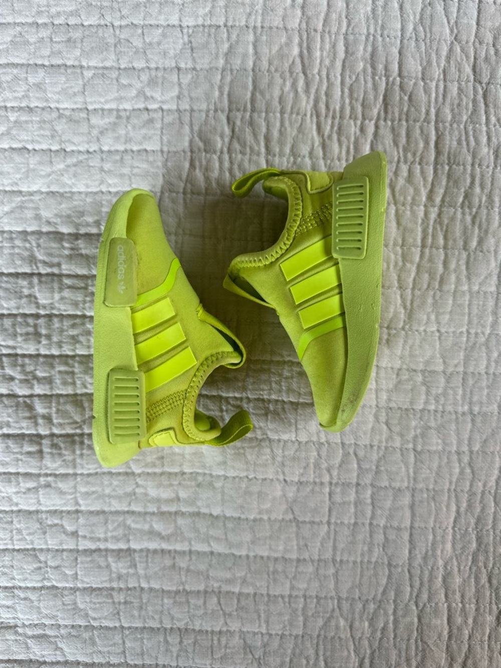 adidas Kids Neon Yellow Slip-On NMD R1 Sneakers 521